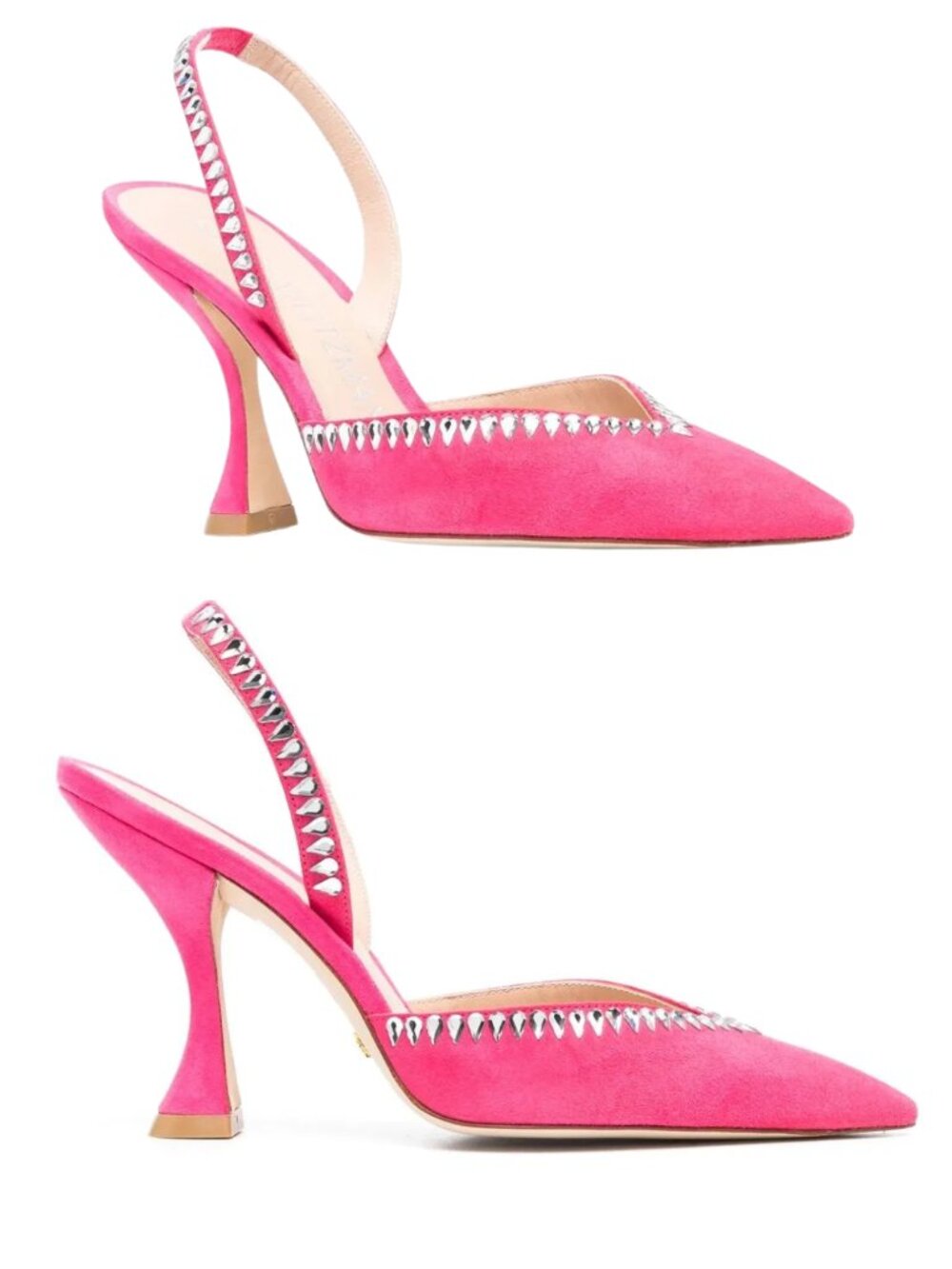 Stuart Weitzman Gemcut Curve Pointed Toe Slingback Pump
